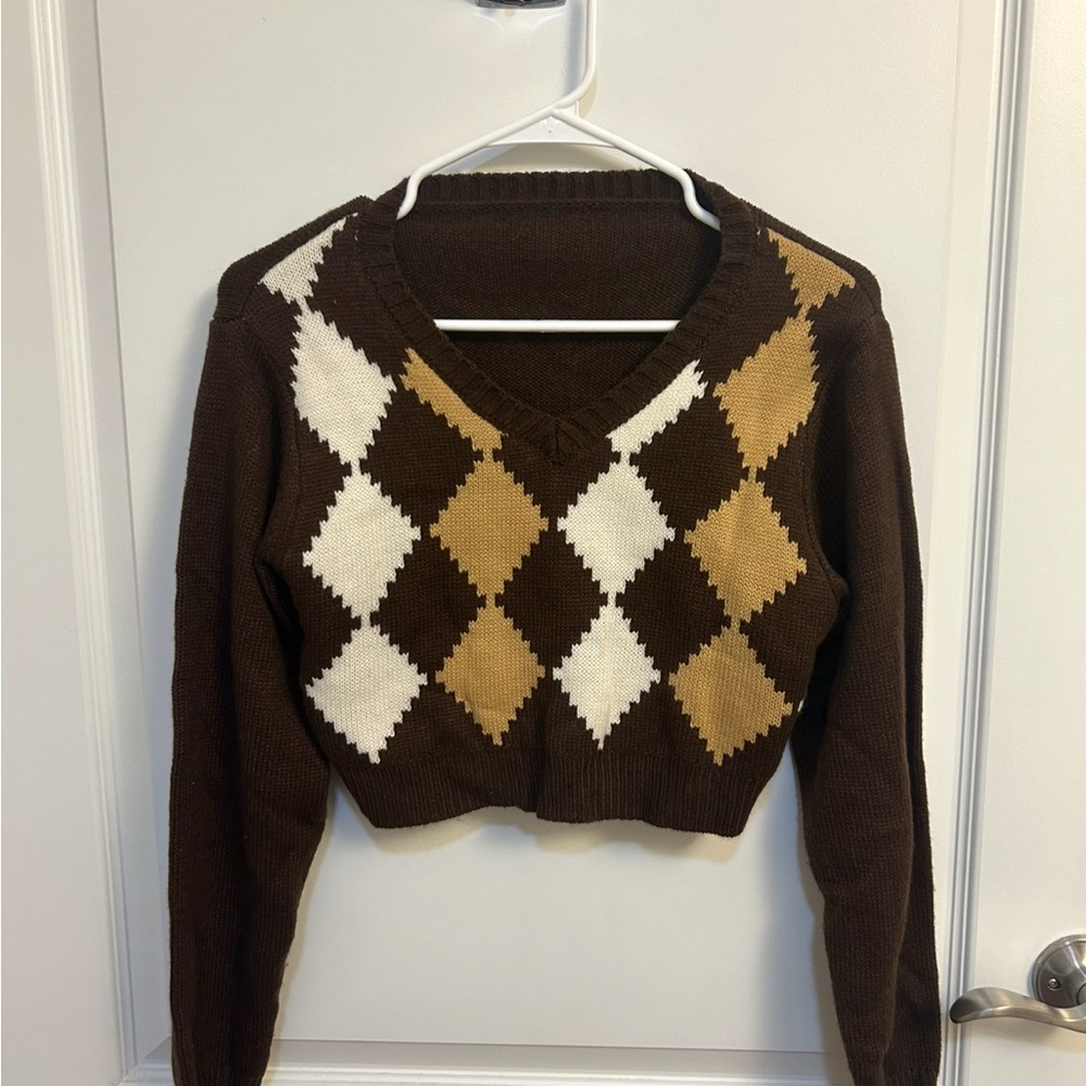 SHEIN Brown Knit Sweater